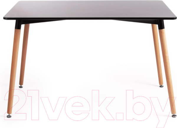 Изображение товара Обеденный стол Tetchair John 80x120x75 (черный/натуральный)