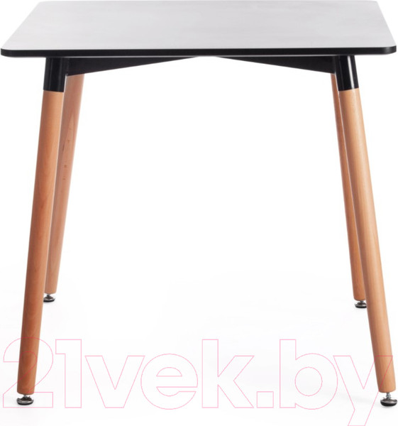 Изображение товара Обеденный стол Tetchair John 80x80x75 (черный/натуральный)
