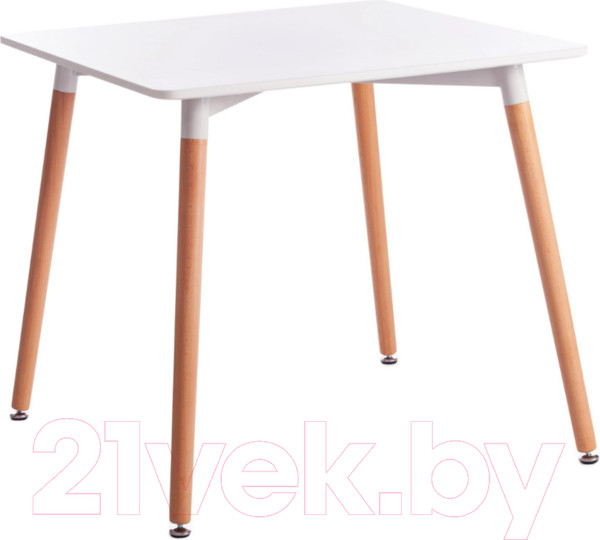 Изображение товара Обеденный стол Tetchair John 80x80x75 (белый/натуральный)