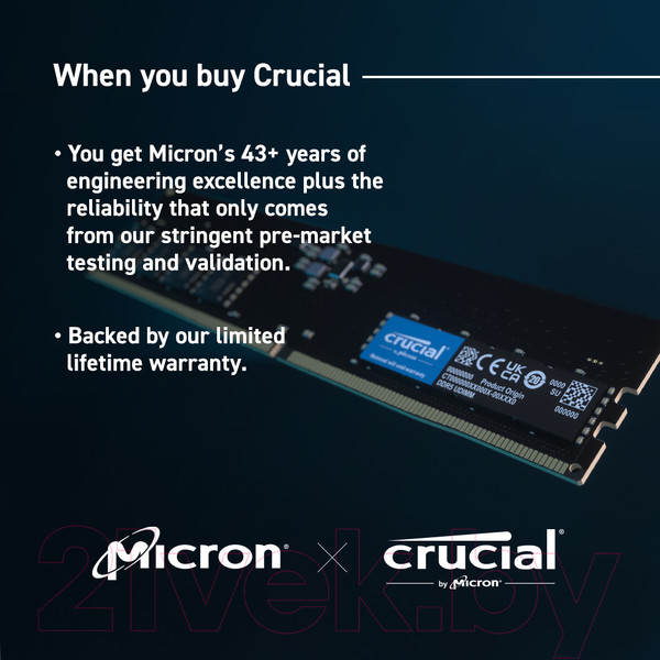 Изображение товара Оперативная память DDR5 Crucial CT16G48C40U5