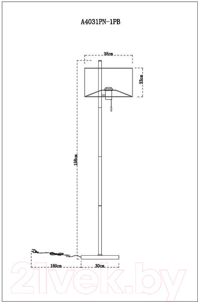 Изображение товара Торшер Arte Lamp Proxima A4031PN-1PB