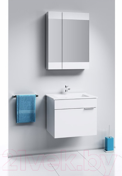 Изображение товара Тумба с умывальником Aqwella Quadro 60 / Br.01.06/1/W