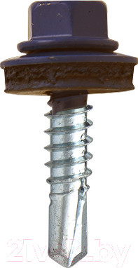 Изображение товара Саморез ЕКТ Кровельный с резиновой прокладкой 5.5х25 сверло PT3 / BW000091 (250шт, RAL 8017)