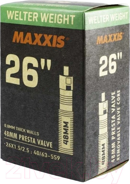 Изображение товара Камера для велосипеда Maxxis Welter Weight 26x1.5/2.5 0.8 Lfvsep48 B-C / EIB00137000 (40/63-559)