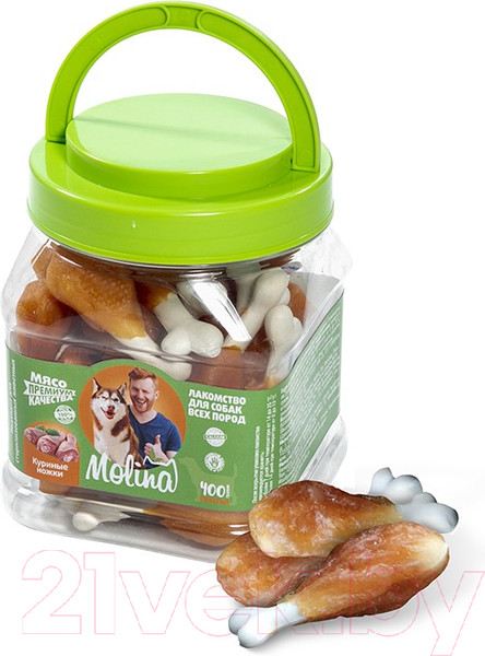 Изображение товара Лакомство для собак Molina Куриные ножки / 7643 (400г)