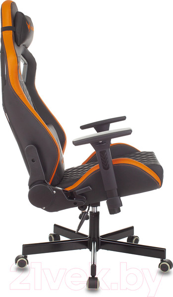 Изображение товара Кресло геймерское Бюрократ Knight Outrider (черный/оранжевый ромбик экокожа)