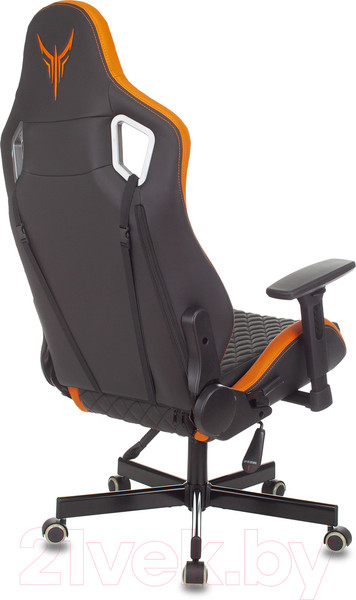 Изображение товара Кресло геймерское Бюрократ Knight Outrider (черный/оранжевый ромбик экокожа)