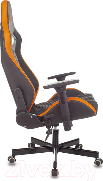 Изображение товара Кресло геймерское Бюрократ Knight Outrider (черный/оранжевый ромбик экокожа)