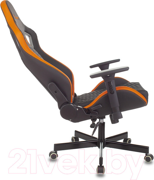 Изображение товара Кресло геймерское Бюрократ Knight Outrider (черный/оранжевый ромбик экокожа)