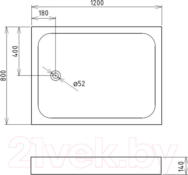 Изображение товара Душевой поддон Gemy ST13T