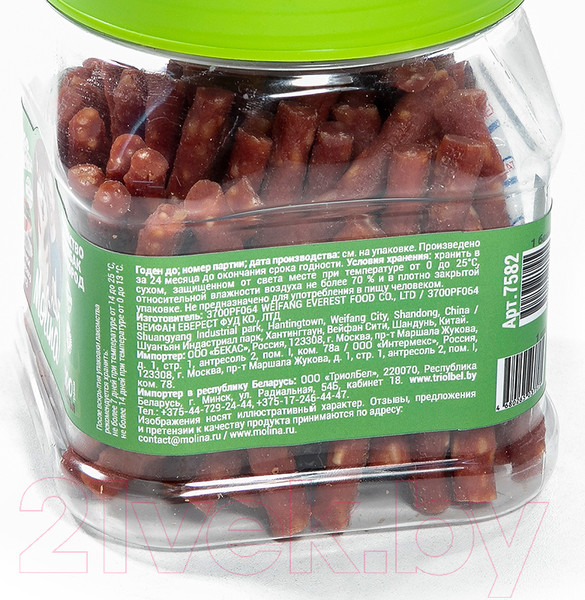 Изображение товара Лакомство для собак Molina Палочки из ягненка и риса / 7582 (400г)