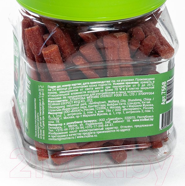 Изображение товара Лакомство для собак Molina Утиные палочки / 7568 (400г)