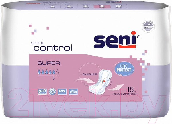 Изображение товара Прокладки урологические Seni Control Super (15шт)