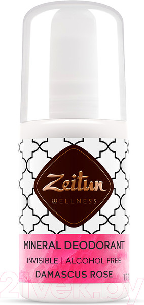 Изображение товара Дезодорант шариковый Zeitun Дамасская роза Минеральный С коллоидным серебром  (50мл)