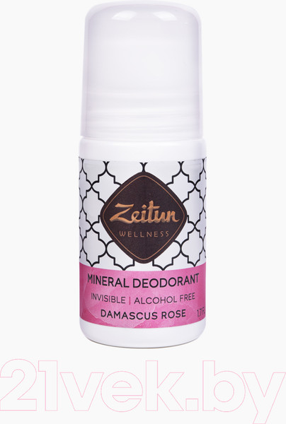 Изображение товара Дезодорант шариковый Zeitun Дамасская роза Минеральный С коллоидным серебром  (50мл)