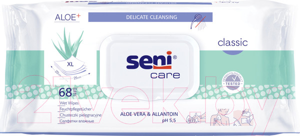Изображение товара Влажные салфетки Seni Care Classic  (68шт)