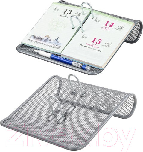 Изображение товара Подставка настольная Brauberg Germanium для календаря / 231973 (серебристый)