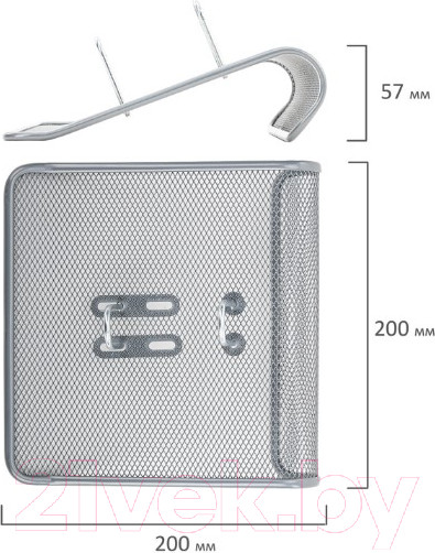 Изображение товара Подставка настольная Brauberg Germanium для календаря / 231973 (серебристый)