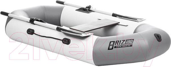 Изображение товара Надувная лодка Тонар Бриз 190 с веслами / 5751275 (белый/серый)