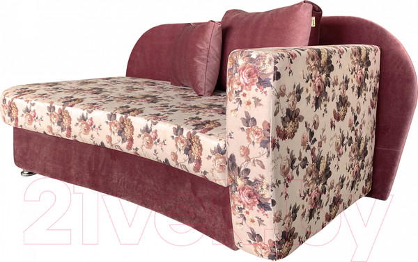 Изображение товара Тахта Lama мебель Пингвин-5 левый (Arcadia Salmon/Amigo Berry)