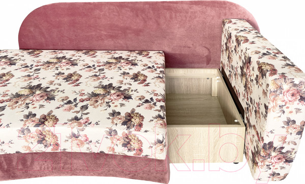 Изображение товара Тахта Lama мебель Пингвин-5 левый (Arcadia Salmon/Amigo Berry)