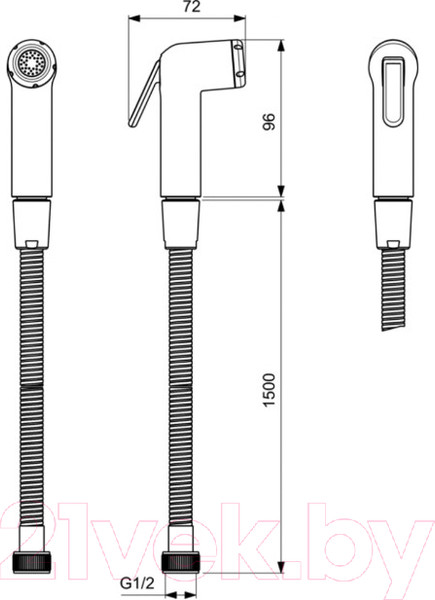 Изображение товара Гигиенический душ со смесителем Ideal Standard BD130AA