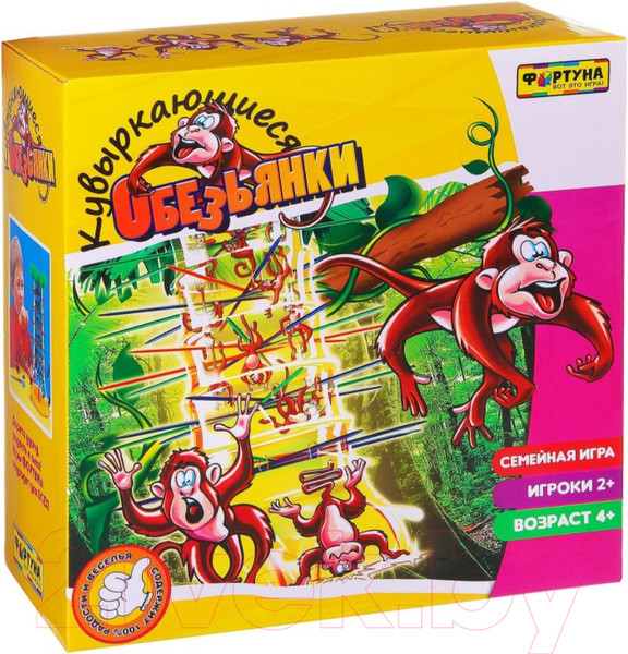 Изображение товара Настольная игра Фортуна Кувыркающиеся обезьянки / Ф51234