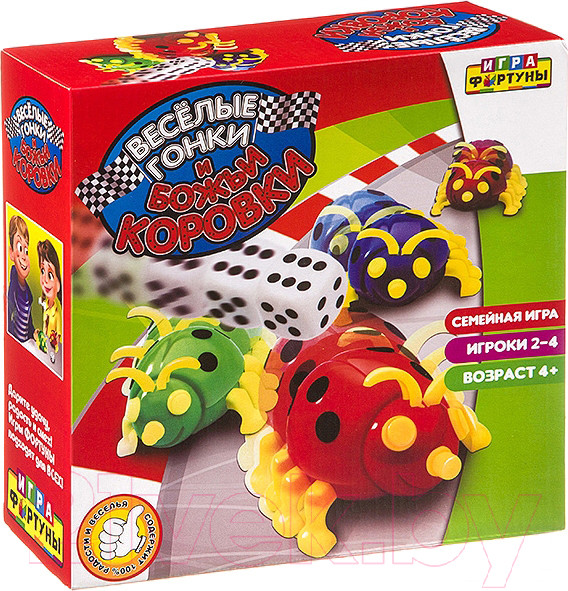 Изображение товара Настольная игра Фортуна Веселые гонки и Божьи коровки / Ф51239