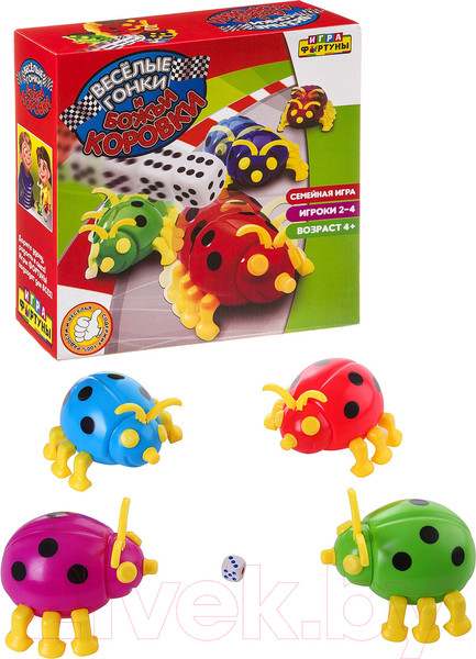 Изображение товара Настольная игра Фортуна Веселые гонки и Божьи коровки / Ф51239