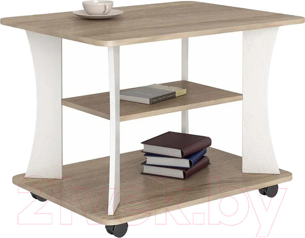 Изображение товара Журнальный столик Атлант-Мебель П 51-21 (дуб сонома/белый ясень)