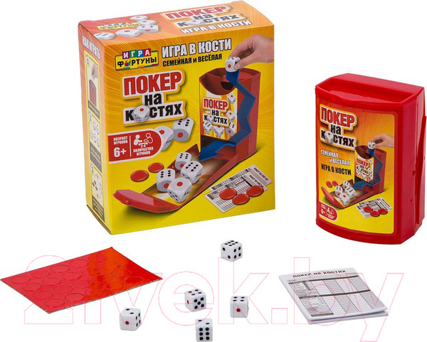 Изображение товара Настольная игра Фортуна Покер на костях / Ф93359