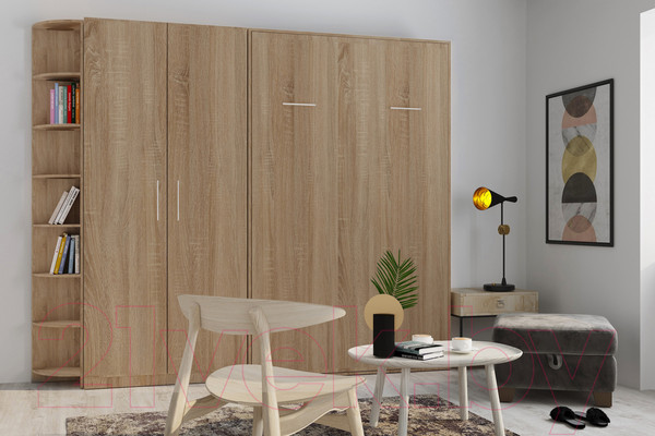 Изображение товара Комплект мебели для спальни Макс Стайл Smart 140x200 / COMPO-1 (дуб бардолино натуральный Н1145 ST10)