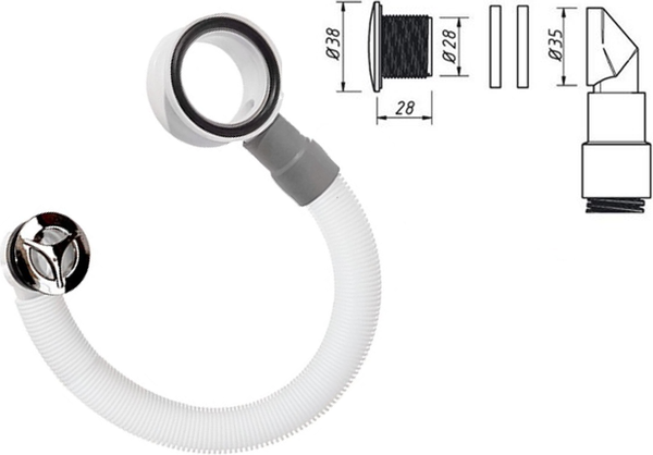 Изображение товара Перелив для сифона ОРИО A-5408-2