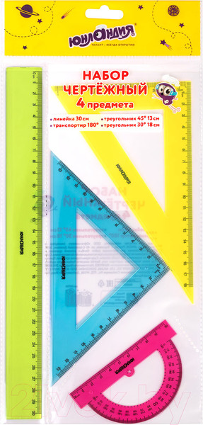 Изображение товара Набор для черчения Юнландия Color / 210756