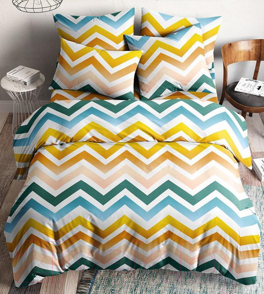 Изображение товара Комплект постельного белья Ночь нежна Меандр Стандарт евро 50x70 / 70319-1