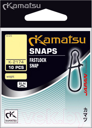 Изображение товара Набор карабинов рыболовных KAMATSU Fastlock K-2174 3/ 572174003 (10шт)