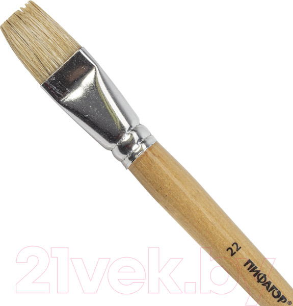 Изображение товара Кисть для рисования Пифагор Щетина №22 / 200880 (плоская)