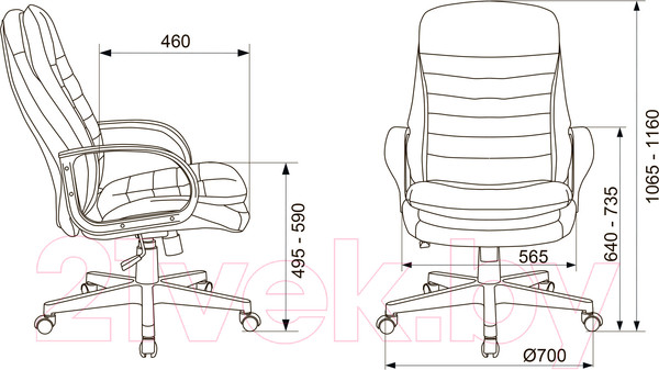 Изображение товара Кресло офисное Бюрократ T-9950PL (экокожа черный)