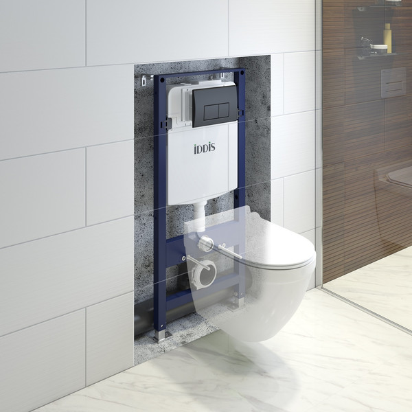 Изображение товара Инсталляция для унитаза IDDIS OPH00MBi32K (с кнопкой смыва)