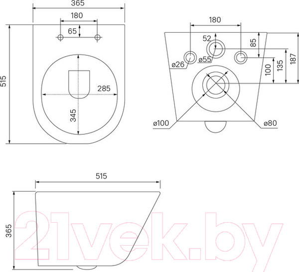 Изображение товара Унитаз подвесной IDDIS Calipso CALR3BMi25