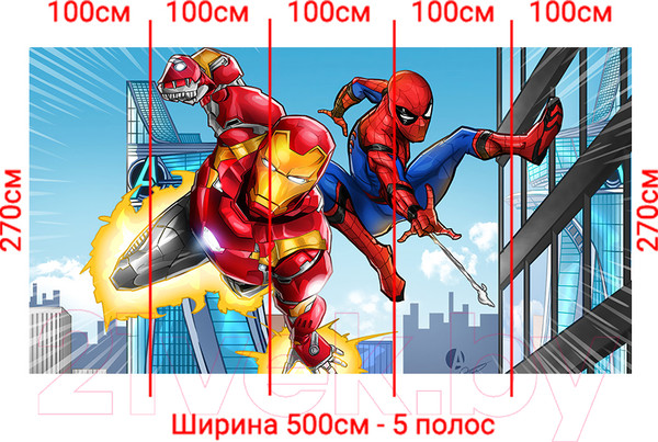 Изображение товара Фотообои листовые Arthata Fotooboi-SpiderMan-67 (500x270)