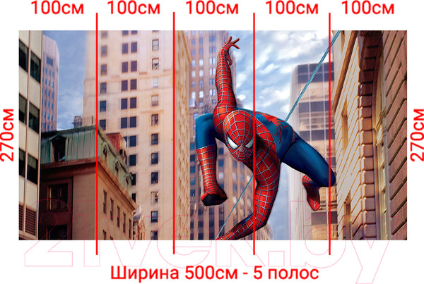 Изображение товара Фотообои листовые Arthata Fotooboi-SpiderMan-64 (500x270)