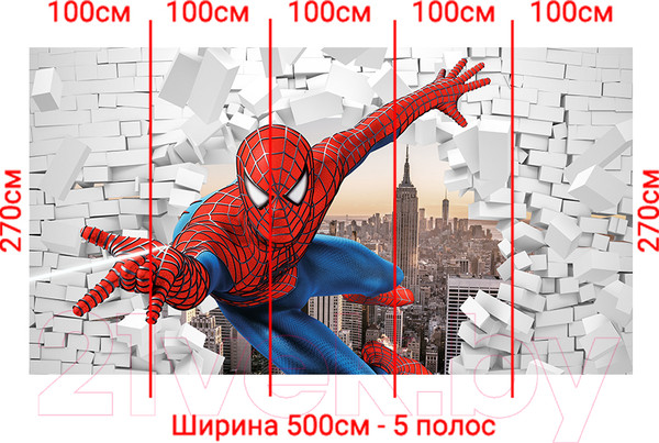 Изображение товара Фотообои листовые Arthata Fotooboi-SpiderMan-66 (500x270)