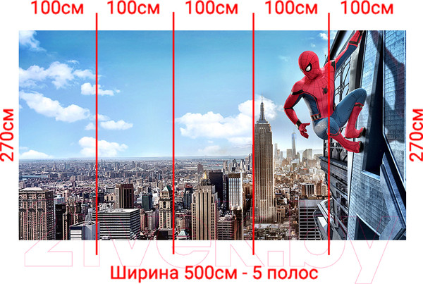 Изображение товара Фотообои листовые Arthata Fotooboi-SpiderMan-70 (500x270)