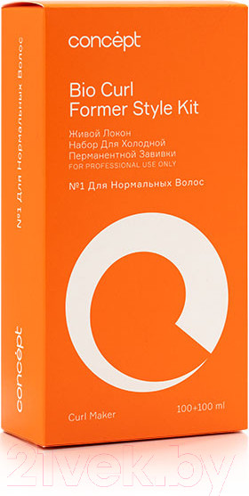 Изображение товара Набор для химической завивки Concept Биозавивка Живой локон для нормальных волос №1 (100мл+100мл)