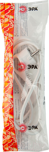 Изображение товара Шнур сетевой ЭРА U-3x1-3m-W / Б0048700 (3м, белый)