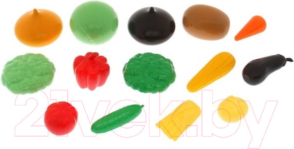 Изображение товара Набор игрушечных продуктов Пластмастер Овощи / 21049
