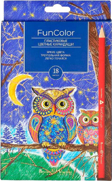 Изображение товара Набор цветных карандашей Bruno Visconti Funcolor / 30-0061 (18цв)