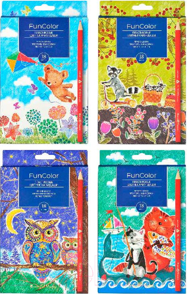 Изображение товара Набор цветных карандашей Bruno Visconti Funcolor / 30-0061 (18цв)