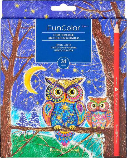 Изображение товара Набор цветных карандашей Bruno Visconti Funcolor / 30-0062 (24цв)